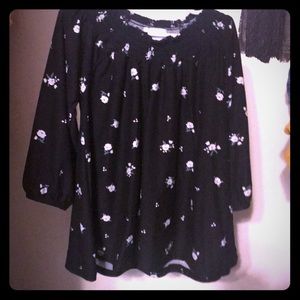 A long sleeve that goes off the shoulder